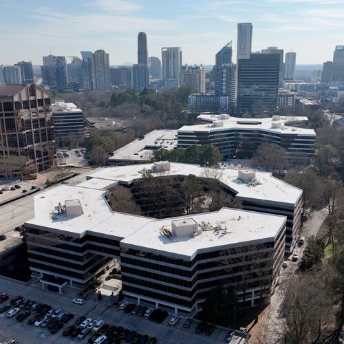 Piedmont Center, a 14-building office complex off Lenox and Piedmont roads, will be repositioned to create mixed-use energy that modern tenants crave, owner CP Group announced. (Hyosub Shin/AJC)