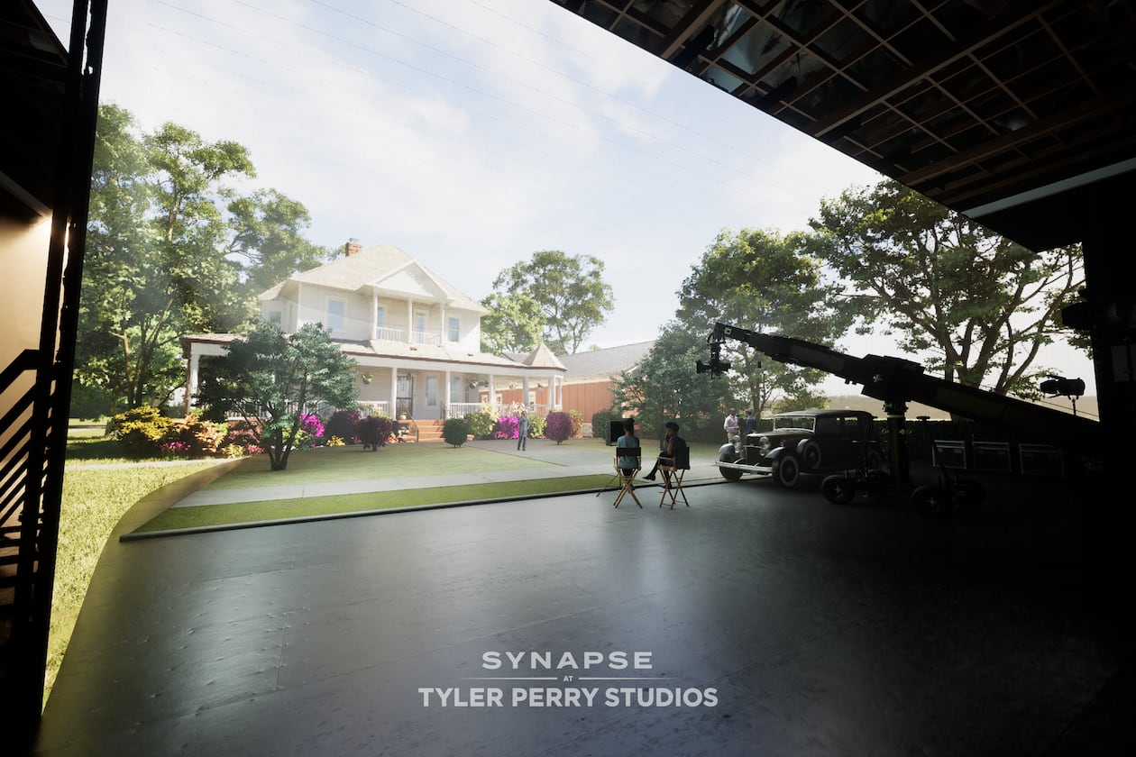 A rendering of the digital environment created on the forthcoming virtual production-enabled stage at Tyler Perry Studios. (Courtesy of Tyler Perry Studios)
