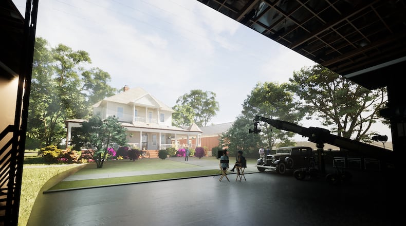 A rendering of the digital environment created on the forthcoming virtual production-enabled stage at Tyler Perry Studios. (Courtesy of Tyler Perry Studios)