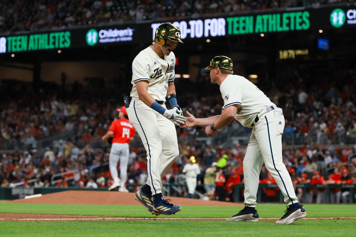 University of Georgia vs Georgia Tech in an NCAA baseball game at Truist Park