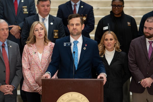 Republican state Sen. Brian Strickland kicked off his official campaign for attorney general last spring. (Ben Hendren for the AJC)