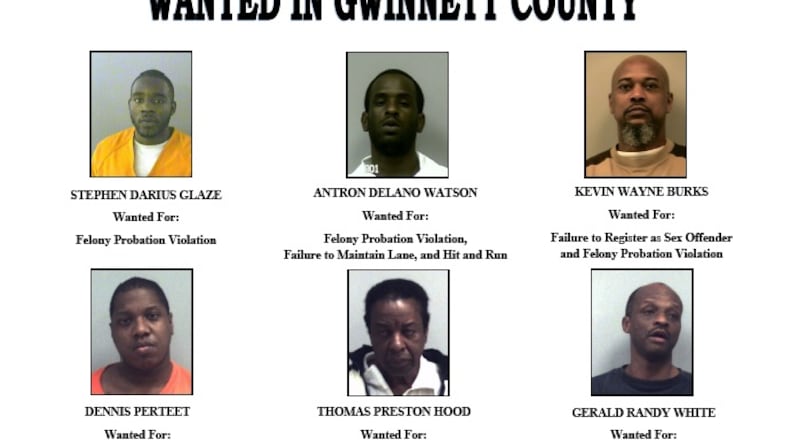 The Gwinnett County Sheriff's Office is looking for these six men.