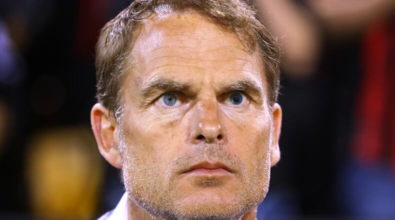 Atlanta United head coach Frank De Boer coaches his team to a 4-0 victory over C.S. Herediano in their Concacaf Champions League soccer match on Thursday, Feb. 28, 2019, in Kennesaw. Curtis Compton/ccompton@ajc.com