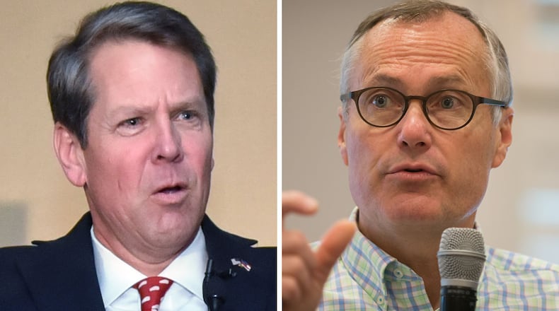 Georgia Secretary of State Brian Kemp, left, and Lt. Gov. Casey Cagle are locked in a tight battle for the GOP nomination for governor, according to an Atlanta Journal-Constitution/Channel 2 Action News poll.