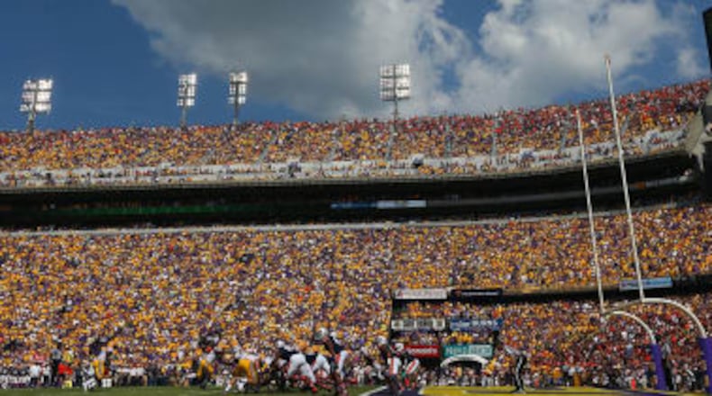 LSU’s Tiger Stadium. At least 30 LSU players have been isolated because of COVID-19.