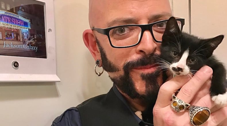 "Cat Daddy" Jackson Galaxy, who posted this photo during a recent visit to "The Late Show with Stephen Colbert," will be at the Furkids fundraiser in Atlanta this Saturday.