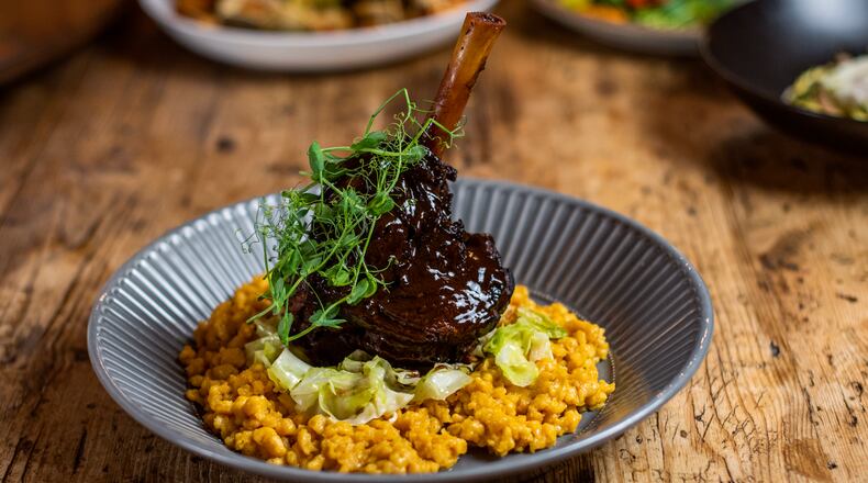 Lamb shank from the menu of Oreatha's at The Point.