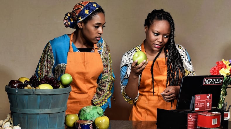 The Horizon Theatre production of “Citizens Market” features Jasmine Thomas (left) and Cynthia D. Barker. CONTRIBUTED BY GREG MOONEY