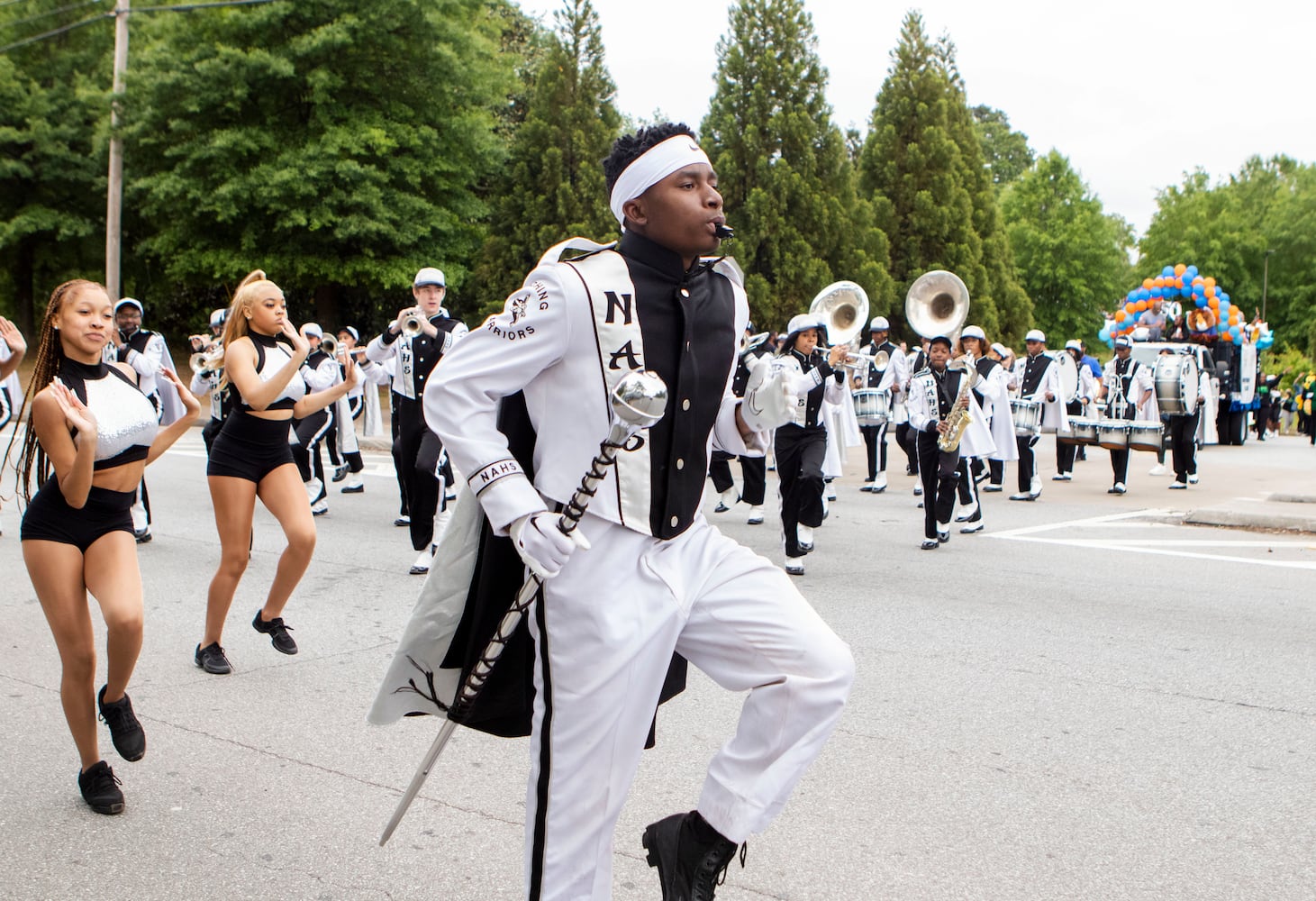 The North Atlanta High School marching band leads the Atlanta Public School parade on Saturday, April 22, 2023. The parade celebrated the 150th anniversary of Atlanta Public Schools and featured students, teachers and other members of the APS community. CHRISTINA MATACOTTA FOR THE ATLANTA JOURNAL-CONSTITUTION