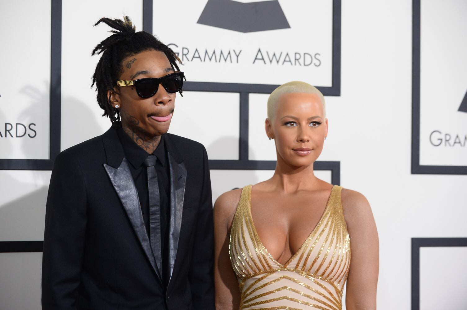 Metallics: Amber Rose with husband Wiz Khalifa