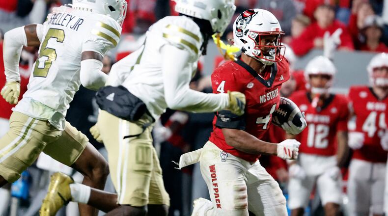 NC State piled up both yards and points while handing Georgia Tech its first loss on Nov. 1, but the Yellow Jackets' defense hopes to get right against a Boston College offense that has struggled. (Karl DeBlaker/AP)