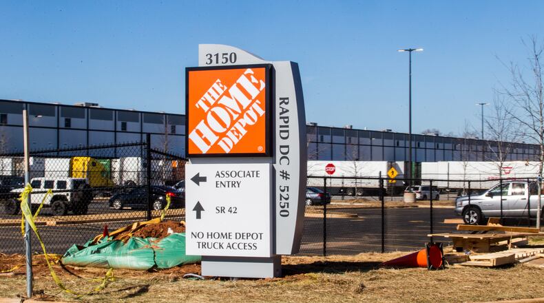 Home Depot recently opened its third distribution center in the Henry County city of Locust Grove. (Jenni Girtman for The Atlanta Journal-Constitution)