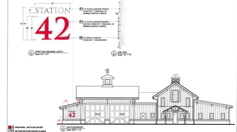 Milton recently approved a $27,009 contract with Oakhurst Signs and Graphics to design, manufacture, and install interior and exterior signage at Milton Fire Station 42. COURTESY CITY OF MILTON