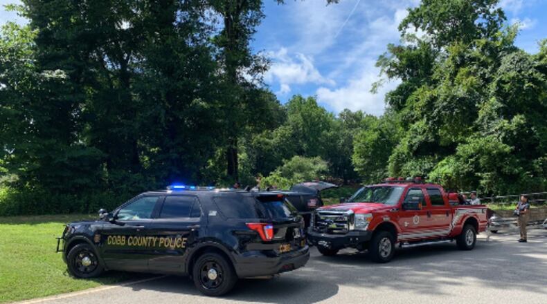 The remains were found by a Cobb fire crew doing a training exercise in the river.
