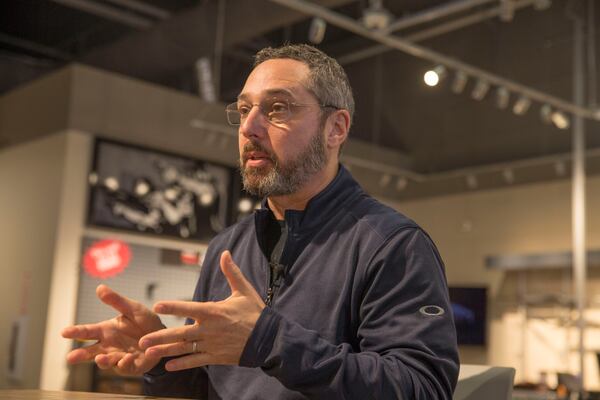 02/19/2018 -- Atlanta, GA - Stoddard's Range and Guns co-owner Ken Baye talks about gun laws and the success of the store at the Midtown-Atlanta location, Monday, February 19, 2018. ALYSSA POINTER/ALYSSA.POINTER@AJC.COM