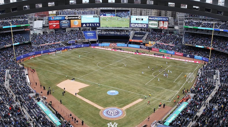 The field at Yankee Stadium.