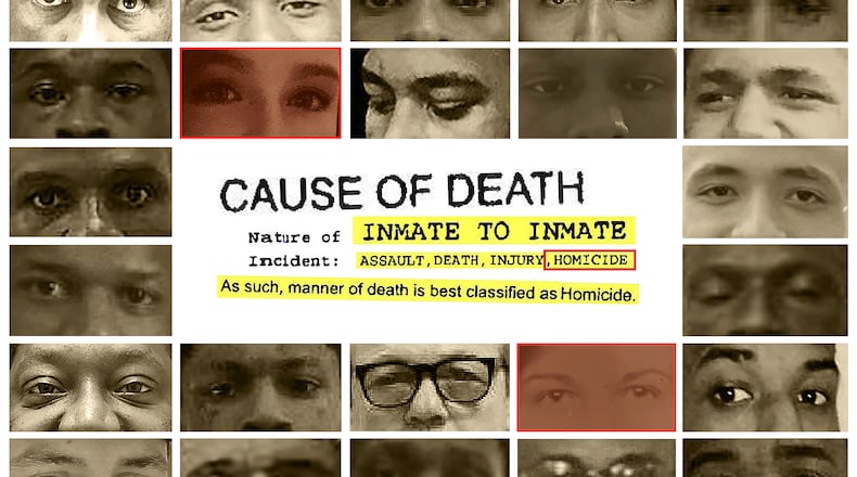 Georgia prisons saw an unprecedented 38 homicides in 2023, topping the previous record of 31 the year before. Illustration by ArLuther Lee | AJC