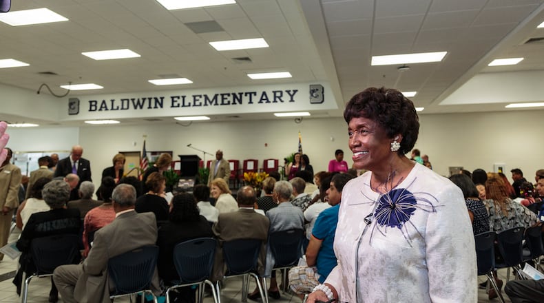 Gwinnett County Public Schools named an elementary school after Beauty P. Baldwin in 2016. She had served as an administrator before becoming the first black female superintendent in the state for Buford City Schools.