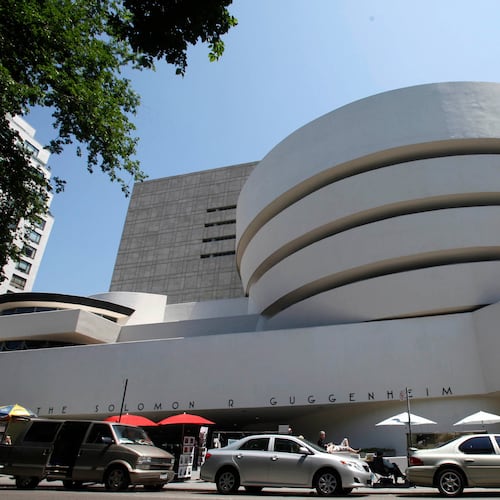 FILE - The exterior of Frank Lloyd Wright's Solomon R. Guggenheim Museum in New York, May 31, 2011. (AP Photo/Kathy Willens, File)