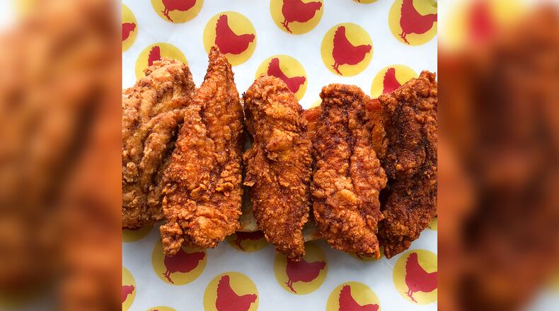 The Heat Variety Pack from Joella's Hot Chicken allows you to try out each of the chain's levels of spiciness. Courtesy of Emily Koschnick