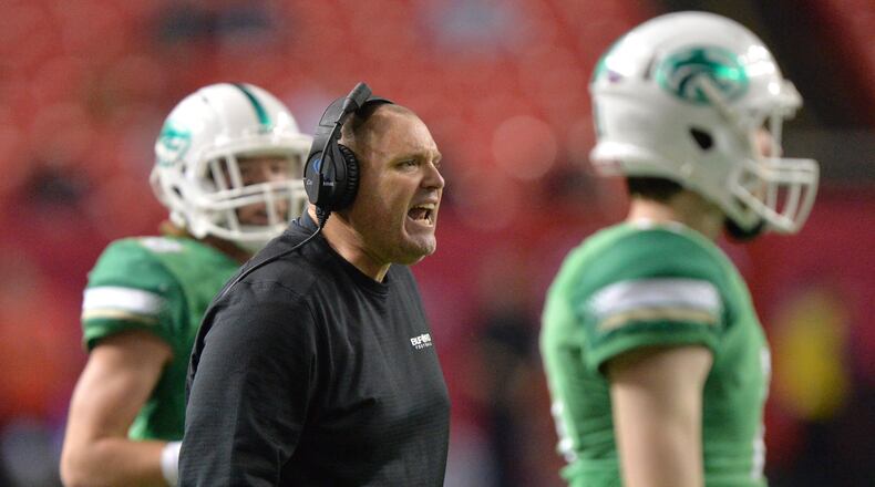 Buford head coach Jess Simpson leads the 11-1 Wolves. (Hyosub Shin/AJC)