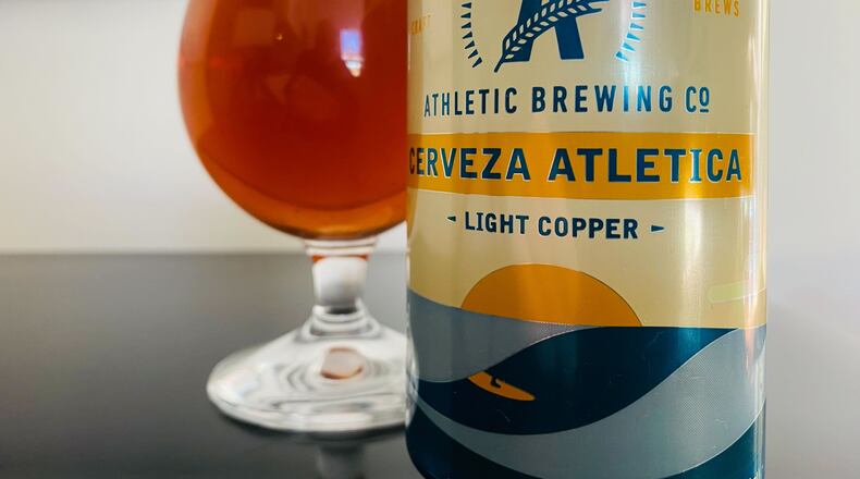 Athletic Brewing’s Cerveza Athletica Light Copper is a Mexican-inspired NA beer. /
Bob Townsend for the Atlanta Journal-Constitution.