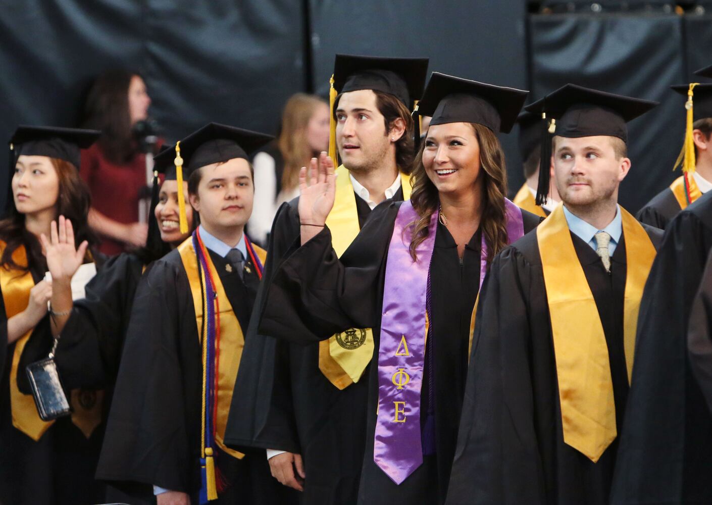 More than 2,400 graduate and undergraduate students participated in the spring commencement ceremonies on May 15, 2013.