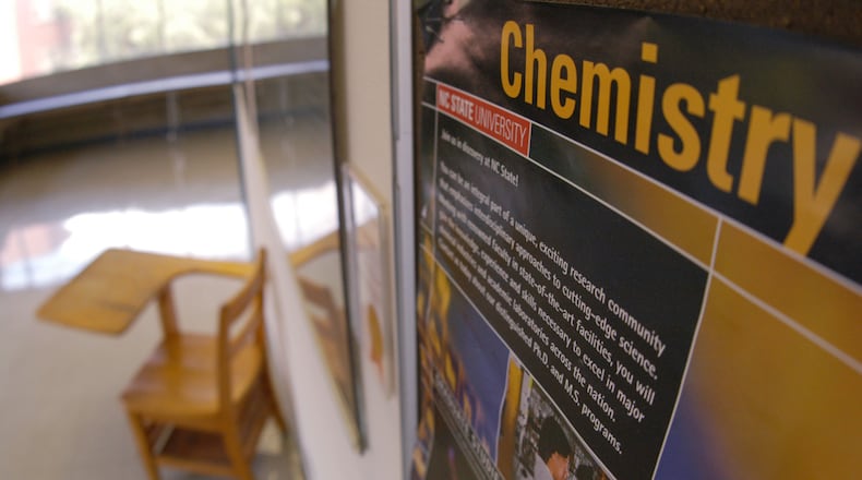 Chemistry classroom. (Photo:  Logan Mock-Bunting/Getty Images)