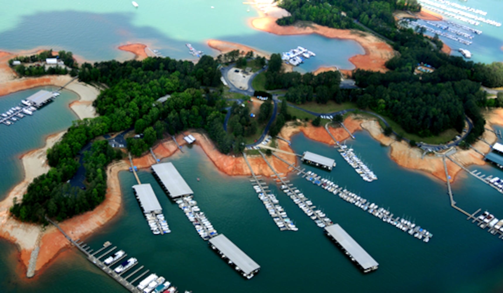 On a May day, Lake Lanier from the air