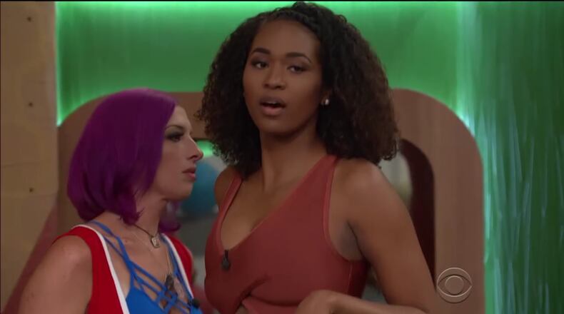 Bayleigh moments after she was voted out of the “Big Brother 20” house.