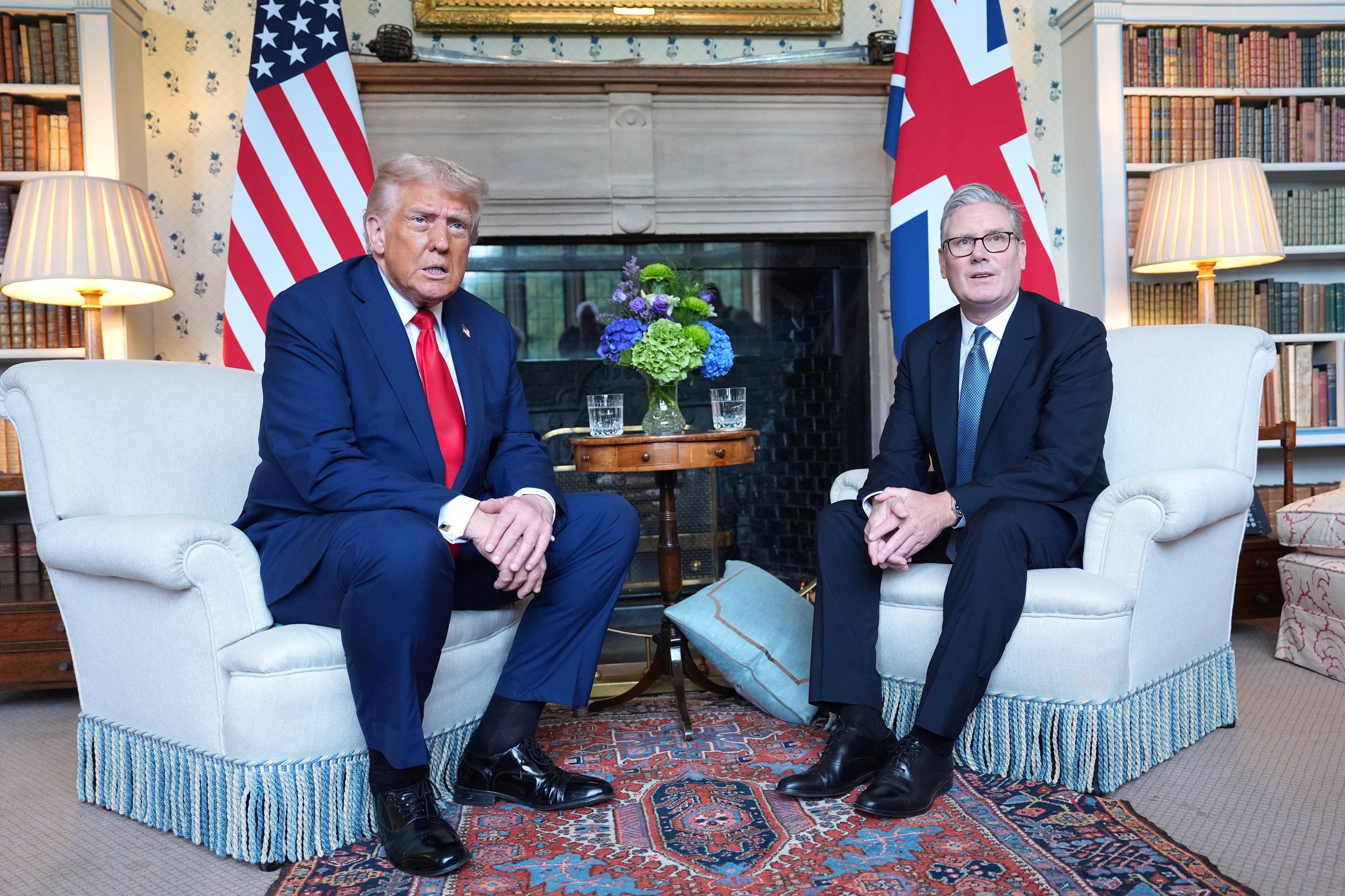 President Donald Trump met with Britain's Prime Minister Keir Starmer on Thursday.