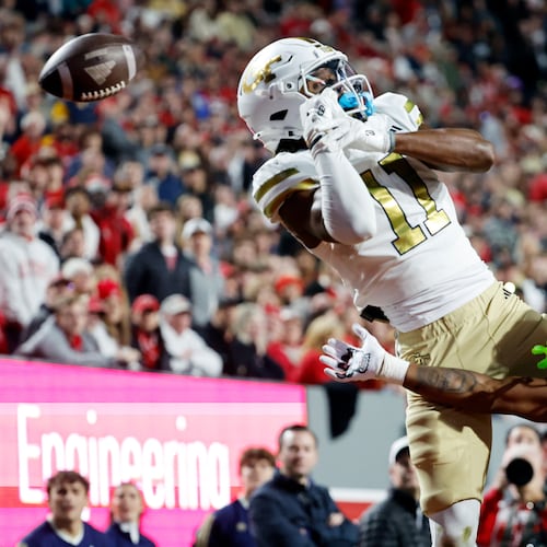 Georgia Tech fell eight spots in the latest AP Top 25 poll after taking its first loss of the season on Saturday at unranked NC State. (Karl DeBlaker/AP)