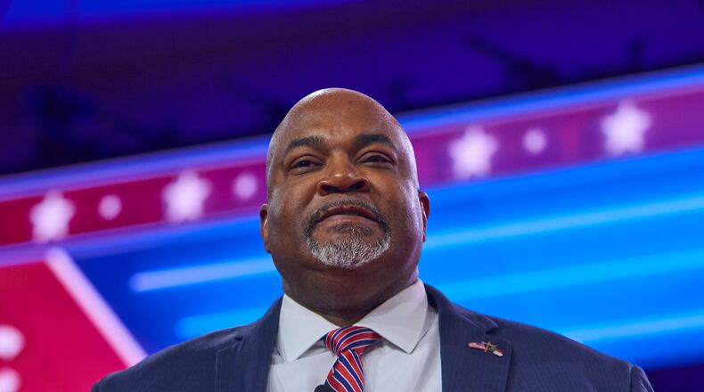 North Carolina Lt. Gov. Mark Robinson, the Republican nominee for governor, at the 2024 Conservative Political Action Conference. (Dominic Gwinn/Zuma Press Wire/TNS)