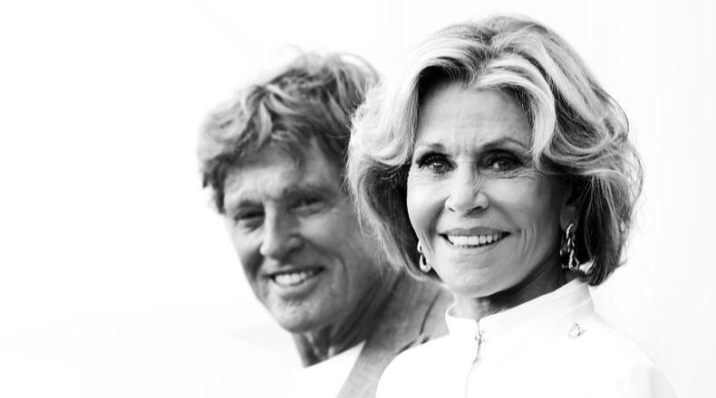 Actors Robert Redford and Jane Fonda attended a photocall or their new movie 'Our Souls At Night' during the 74th annual Venice Film Festival on September 1, 2017 in Venice, Italy.