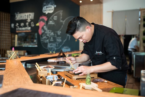 Chef Jason Liang at Brush Sushi Izakaya in Decatur.. Credit- Mia Yakel.