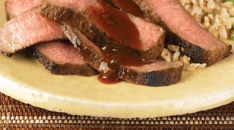 Sunday’s Asian Barbecue Steak is a good family meal that can be served with rice pilaf and carrots. Contributed by Cattlemen’s Beef Board