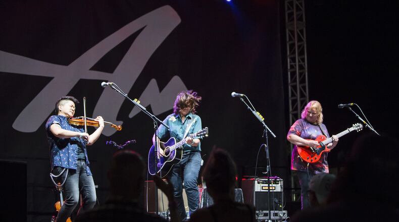 The Indigo Girls perform as the headliners during a two-day outdoor concert in Decatur. The event, Amplify Decatur, generated a record-high gift for a non-profit that helps the homeless. Photos: Kelly Thompson
