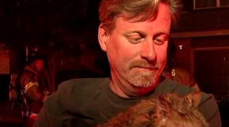 DeKalb County firefighters earned praised for saving a man's cat over the weekend.