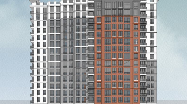 A rendering of Underground Atlanta's proposed housing tower (courtesy of Lalani Ventures).