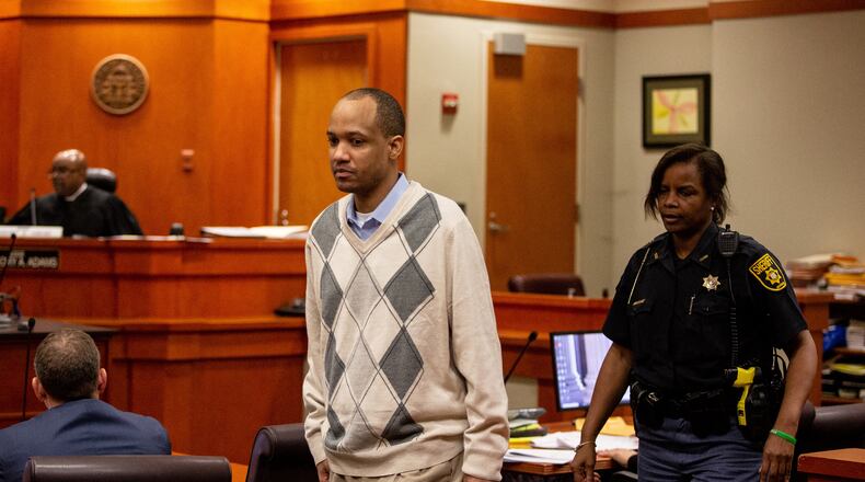 Gregory Williams leaves the DeKalb County courtroom during a break during the jury selection portion of his trial Monday, January 13, 2020.  STEVE SCHAEFER / SPECIAL TO THE AJC