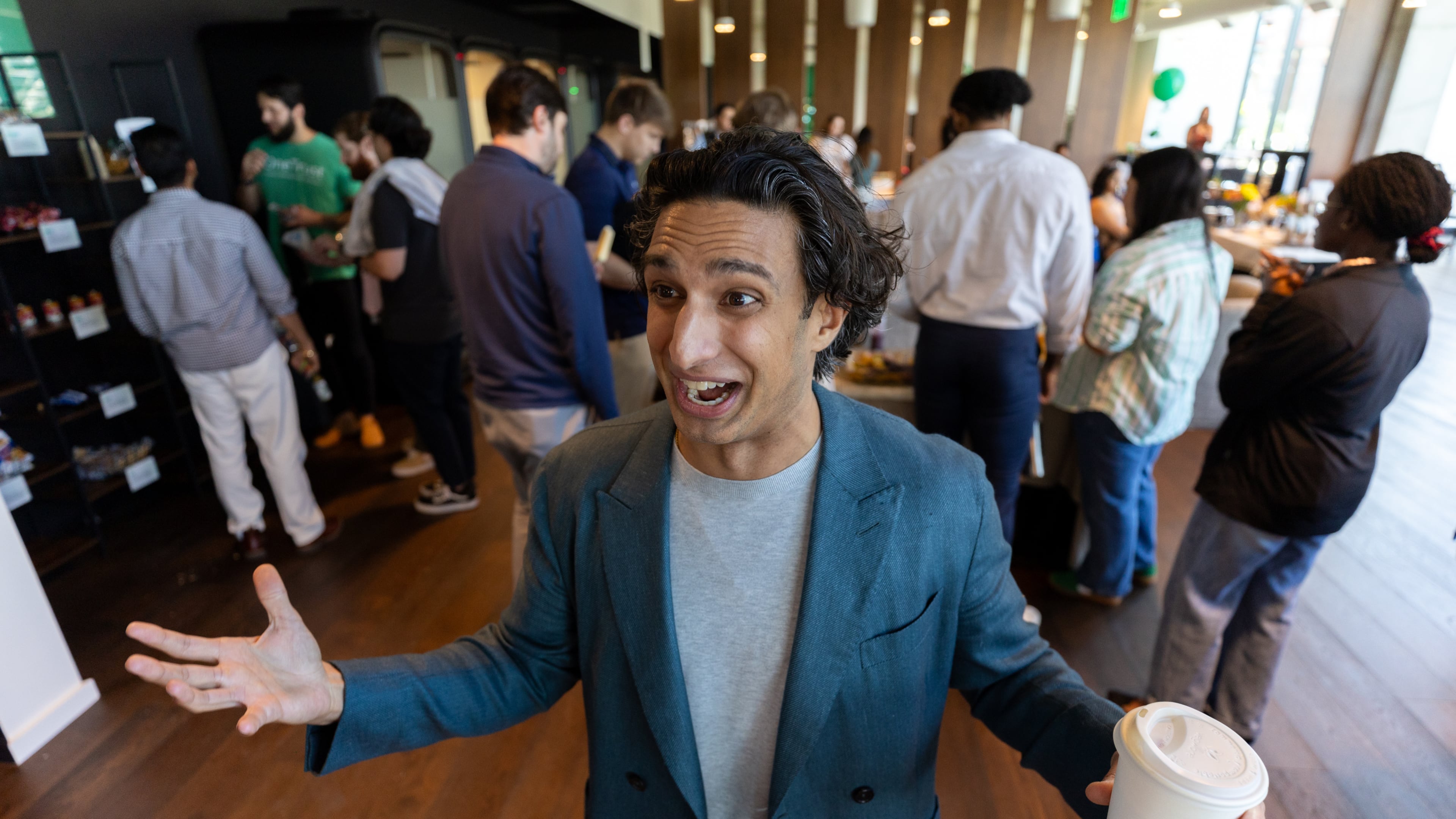 CEO Kabir Barday gives a tour of software firm OneTrust's new global headquarters in Atlanta on Thursday, May 22, 2025. (Arvin Temkar/AJC)