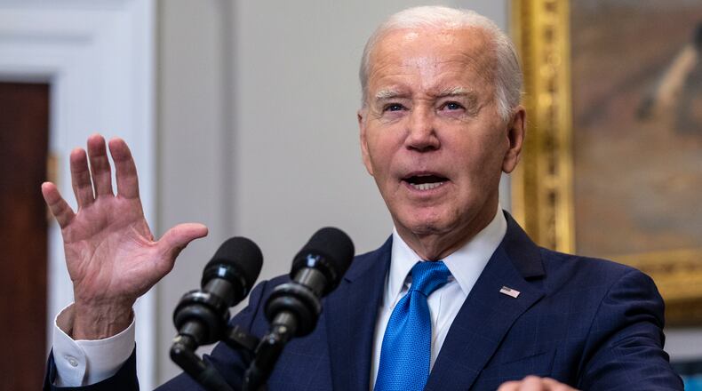 President Joe Biden delivers remarks in the Roosevelt Room of the White House, in Washington, on Sept. 15, 2023. (Anna Rose Layden/The New York Times)