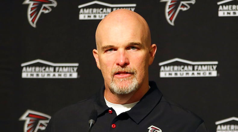 Falcons head coach Dan Quinn.(AP Photo)