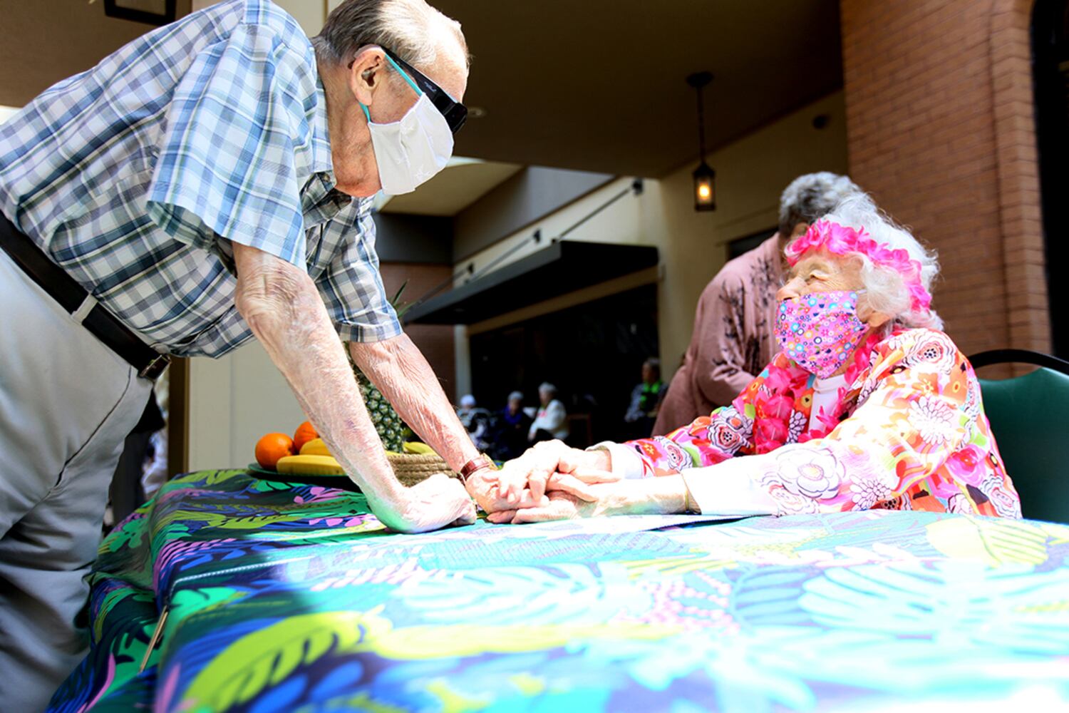 PHOTOS: Pandemic can’t stop birthday party for 105-year-old