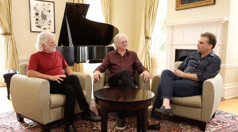 (From left) Chuck Leavell, Mike Mills of R.E.M. and Robert McDuffie will perform "A Night of Georgia Music" at Atlanta Symphony Hall on Sept. 29, 2019.