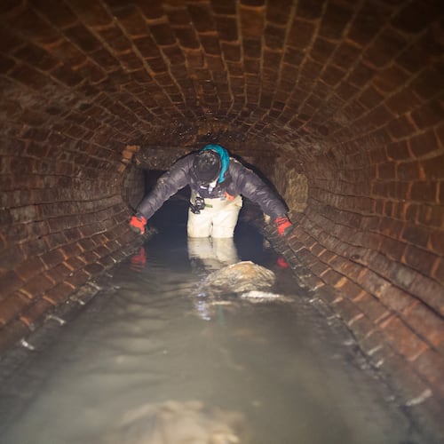 This undated photo provided by Steve Duncan, shows the Canal Street sewer in New York. ( Steve Duncan via AP)