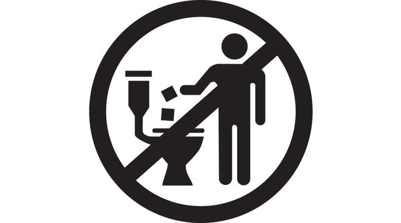 INDA, the Association of the Nonwoven Fabrics Industry, has developed a "Do Not Flush" symbol for non-flushable wipes.