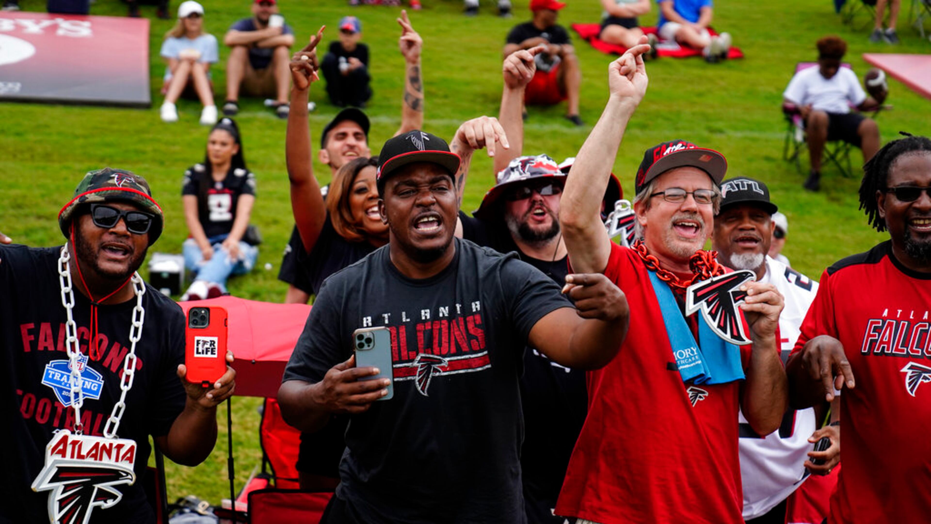 The Falcons will hold 11 open practices for fans to attend this training camp in Flowery Branch. (Brynn Anderson/AP 2022)