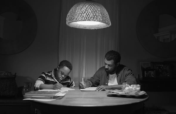 (l. to r.) "Color Book" stars actors Jeremiah Daniels (Mason) and Will Catlett (Lucky) as father-and-son traveling throughout metro Atlanta to attend a baseball game. The film premieres as part of Tribeca Film Festival's Viewpoints competition in New York City on June 8, 2024.