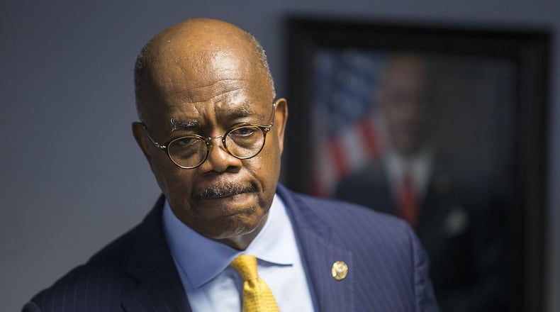 Fulton County District Attorney Paul L. Howard speaks to reporters at the Fulton County Courthouse on March 1, 2019.